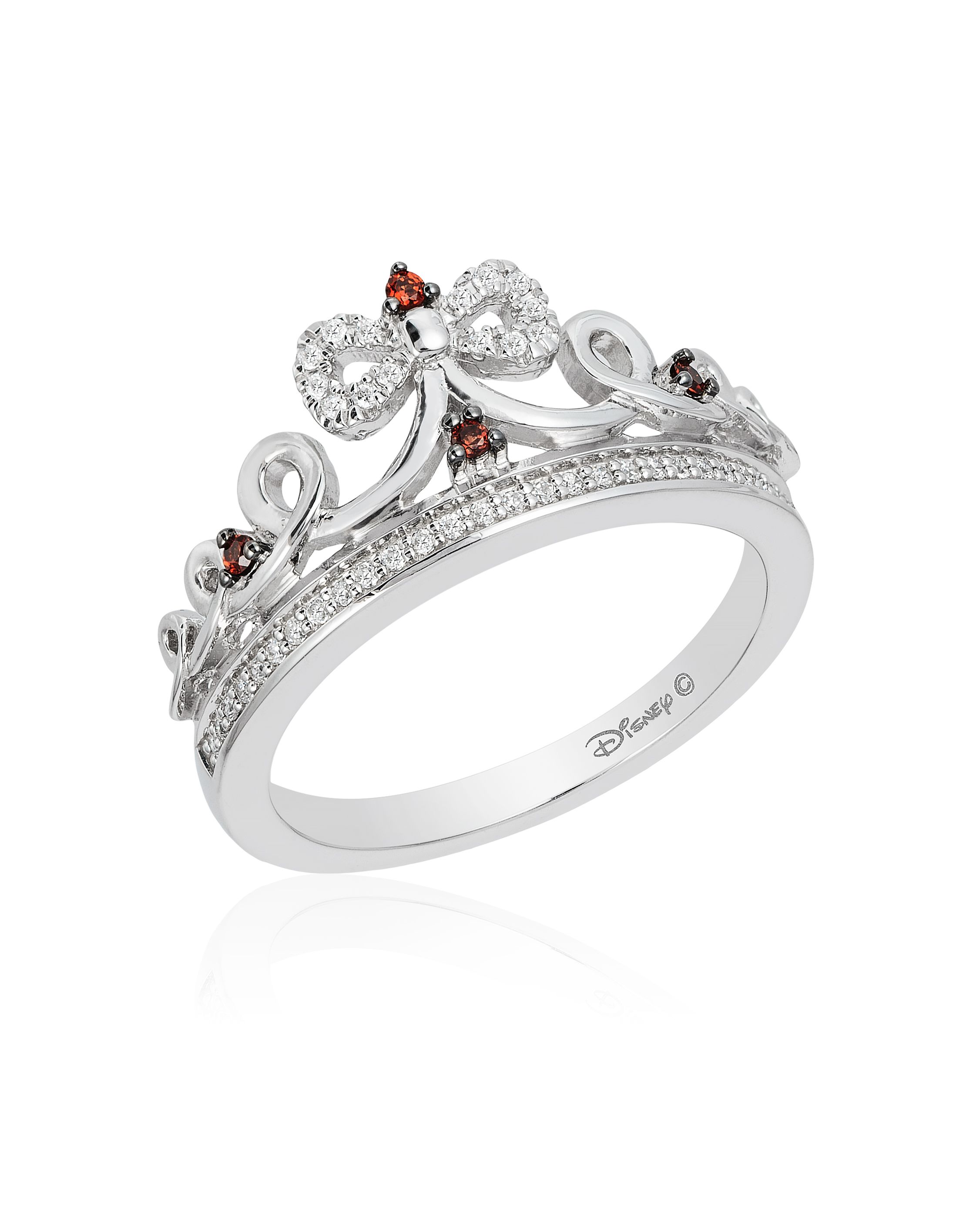 Enchanted Disney Vault Cinderella Round Diamond Halo Engagement Ring 1/4ctw  - Size 7 | REEDS Jewelers